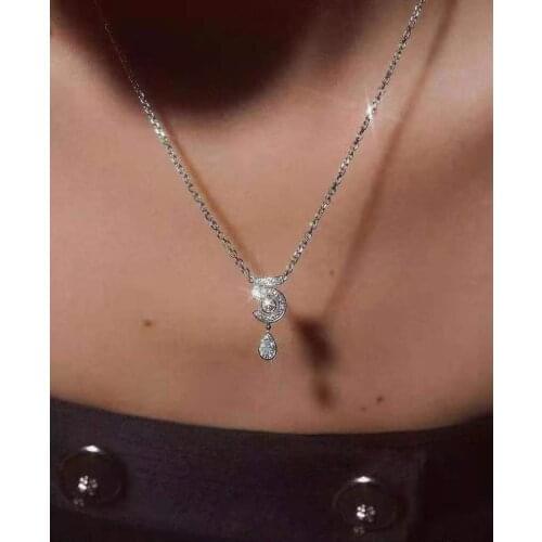 Hot C Brand Pure 925 Sterling Silver Jewelry For Women 45CM Luxury Top Quality Brand 2021