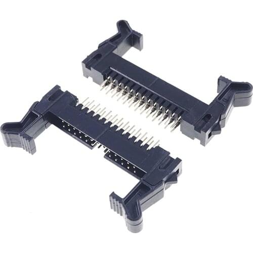 100pcs Ejector box header 2.0mm 26 Pin 2x13P 2.0x2.0mm Right Angle shrouded long latches straight through hole mount