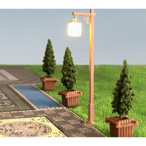 2Pcs/Set 1:87 Ho Scale Chinese Retro Courtyard Lamp Train Building Sand Table Model Mini EDC Landscape Material Glow in The Dark