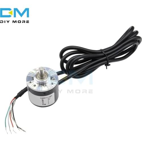 360 600 P/R Encoder DC 5V-24V Encoder 360p 600p Incremental Rotary AB 2 Phases 6mm Shaft Suit for Displacement Measurement