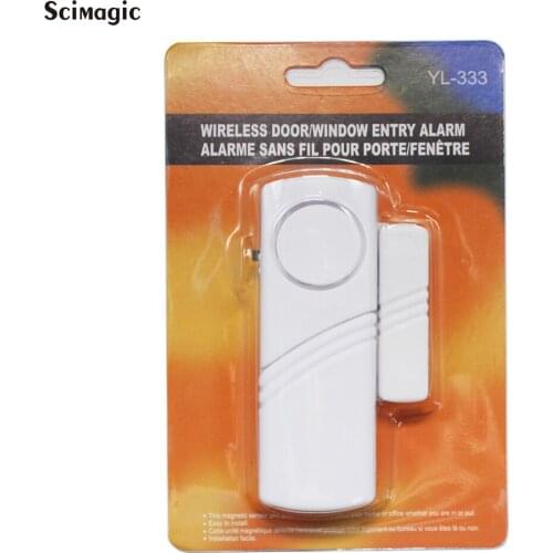 5pcs Independent Alarm Sensor Door Sensor Door Open / Closed Detectors Window Detector With 90Db Buzzer Burglar Security Alarm
