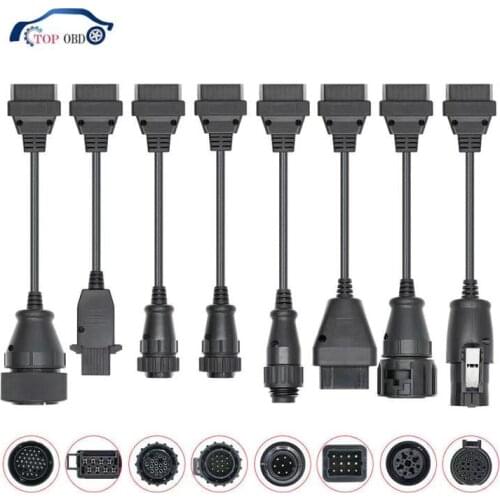 8pcs OBD2 OBDII Car Truck Diagnostic Cables For Scania OBD2 16Pin Male Connector Work TCS Multidiag Pro Cable