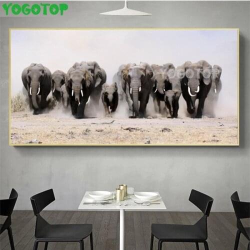 Diy diamond embroidery Black and White Africa Elephant Wild Animalsy diamond painting full mosaic 5d picture of rhineston YY4820
