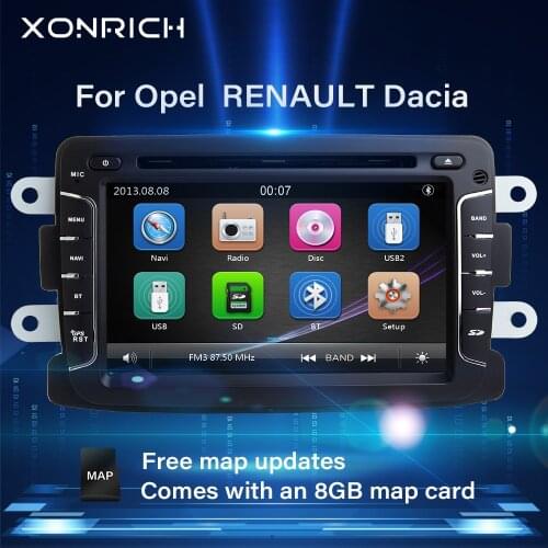 Xonrich AutoRadio Car DVD Player For Logan2 Lada Xray 2 Duster Renault Captur Dacia Sandero 2 Dokker GPS Navigation Multimedia