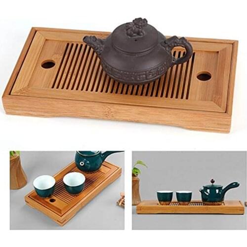 Bamboo Tea Tabl Tray High Quality 25*14*3.5cm Chinese Solid Tea Tray Household Tea Board Chahai /Tea Table MJ
