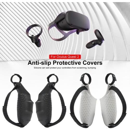 PU Touch Controller Grip Cover Case Knuckle Strap For Oculus Quest / Rift S Wrist Strap Anti-Throw Handle Protective Accessories