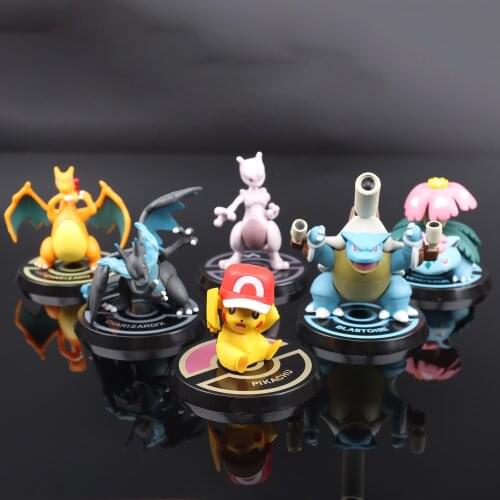 Original 6 Kinds Pokemon Tomy Figure Model Dolls Toy Pokemon Pikachu Collection Model Child Birthday Gift Pikachun
