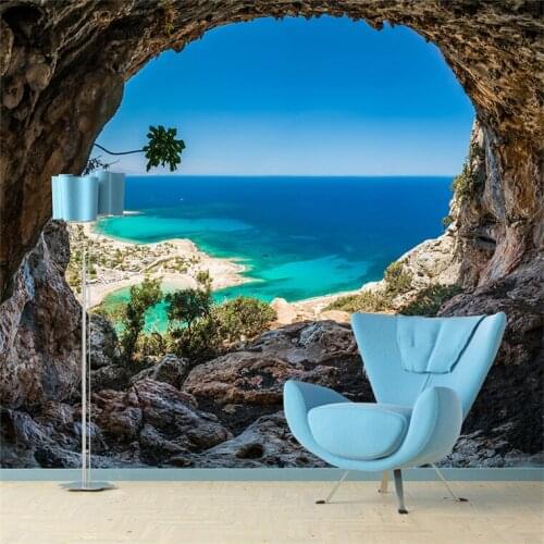 Creative Custom Mural Paintting Wallpapers Modern Minimalist Cave Natural Scenery Murales Living Room Home Decor