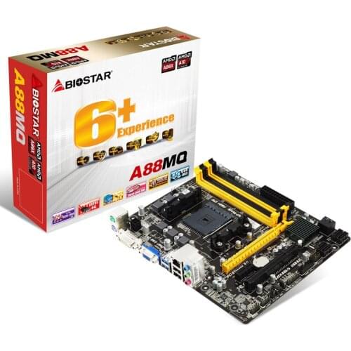Free shipping Biostar A88MQ Socket FM2/FM2+ DDR3 USB2.0 USB3.0 32GB SATA3 Micro ATX Desktop Motherboard