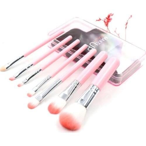 7pcs Makeup Brushes Set Powder Eyeshadow Foundation Blush Brushes Eyelash Lip Make Up Brush Cosmetic Tool