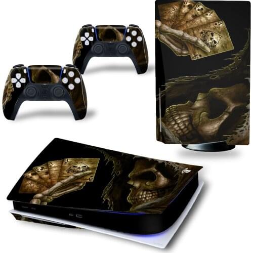 SKULL PS5 Standard Disc Edition Skin Sticker Decal Cover for PlayStation 5 Console & Controller PS5 Skin Sticker Vinyl