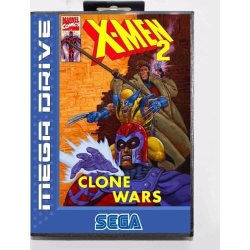 New Arrival X Men 2 16 bit MD Game Card With Retail Box For Sega Mega Drive/ Genesis