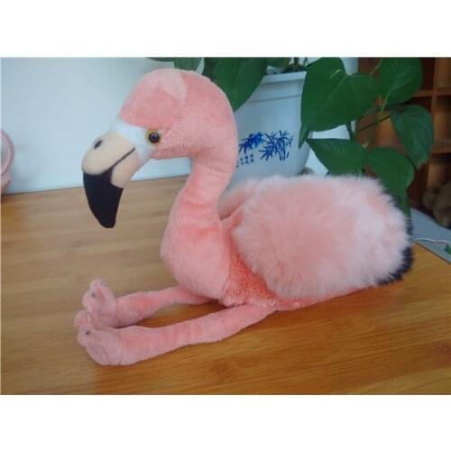 Original Lifelike Flamingo Pink Bird Simulation Animal Soft Stuffed Plush Toy Doll Children Baby Birthday Gift
