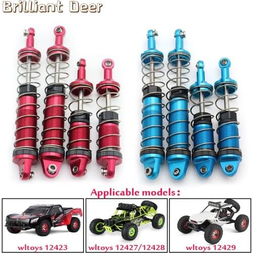 Aluminum Alloy Front Rear Oil Shock Absorber All Metal for 1/12 WLtoys 12428 12423 12429 RC Car Crawler Upgrade Parts 0016 0017