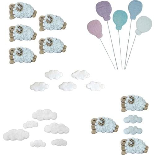 Wool Felt Clouds Sheep Balloons Baby Infant Photo Shooting Decorations Newborn Photography Props