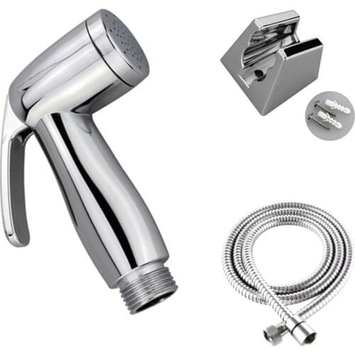 Toilet Bathroom ABS Handheld Diaper Sprayer Shower Set Shattaf Bidet Sprayer Douche Head+Stainless Steel Hose + wall bracket