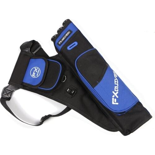 Arrow Quiver Bag Oxford Cloth Archery Bow Arrow Waist Hanging Adjusted Belt Arrow Holder Pouch 3 Tube for Hunting Shooting