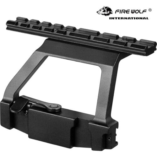 Fire Wolf Tactical AK 74U Mount Quick Release 20mm AK Side Rail Lock Scope Mount Base for AK 74U rifle hunting and CS combat