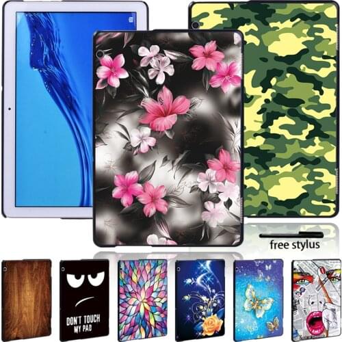 For Huawei MediaPad M5 Lite 10.1" Slim Back Cover for T3 8.0/T3 10 9.6"/T5 10 10.1"/M5 10.8" Anti-fall Hard Shell Tablet Case