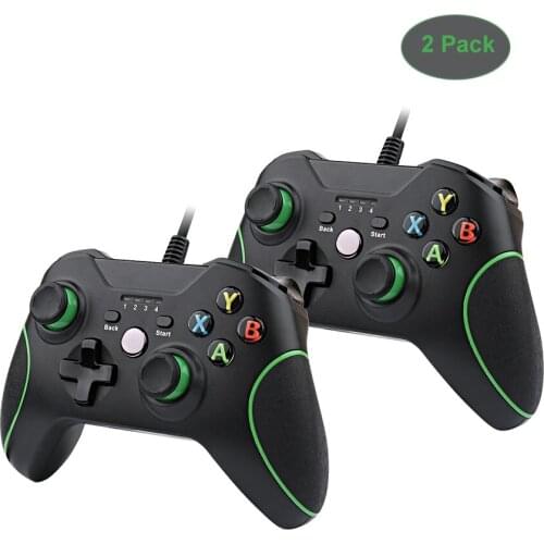 USB Wired Game Control Portable Dual Vibration Gaming Joystick Gamepad for Microsoft Xbox One Slim Controller
