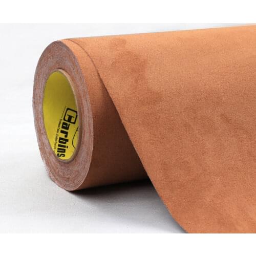 Camel Color Carbins Self Adhesive Suede Fabric Cloth Thick and Flexible Vehicle Car Interior Wrapping Material