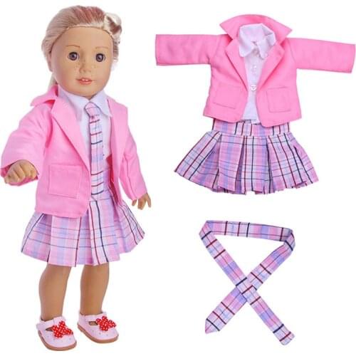 Magic School Uniform Inspired Doll Clothes Shoes Set for American Girl Dolls 18 Inch Doll Clothes Cosplay Costume Birthday Gift