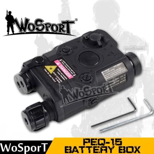 Wosport Tactical Army Field Adventure Fighter Peq -15 Multi -function Battery Box In The Open Air Military Sport Complete Bk