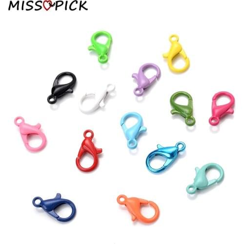 20pcs Candy Color Metal Alloy Lobster Clasps Hooks Sweet Necklace Bracelet Key Chain For Jewelry Making DIY Findings Accessories