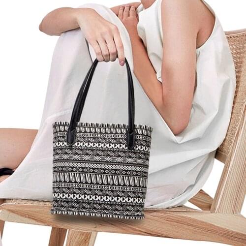 Women Vintage Large Capacity Handbag Floral Print Shoulder Bag Female Canvas Handbag Ladies Totes