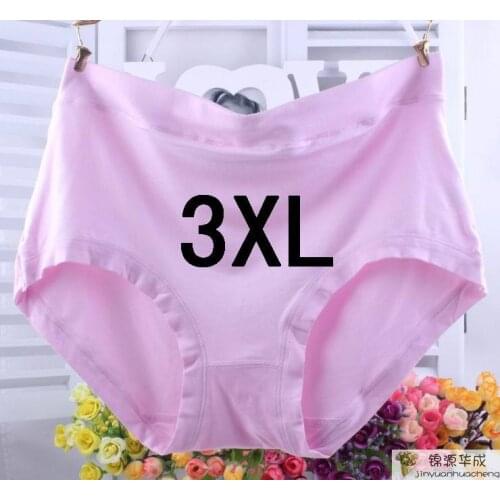 3XL(XXXL)Womens plus size solid underwear panties women briefs bamboo fiber undies knickers lingerie 9color 3pcs/lot wholesale
