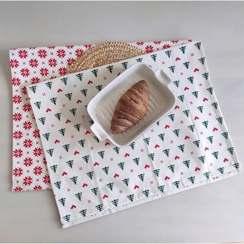 1pc 45x70cm 17.7"x27.6" Cotton Napkin Kitchen Tea Towel Tableware Mats Pads Christmas Gift