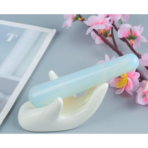 110mm Opalite Yoni Wand Crystals Pleasure Stick Massage Gua Sha Tool Relax Acupoint Pen Health Care Jade Massager Kegel Exercise