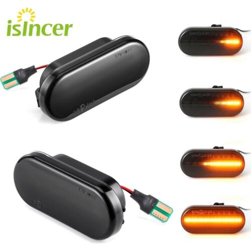 2pieces Led Dynamic Side Marker Turn Signal Light For Volkswagen VW Bora Golf 3 4 Passat 3BG Polo SB6 SEAT Ibiza Leon Skoda Ford
