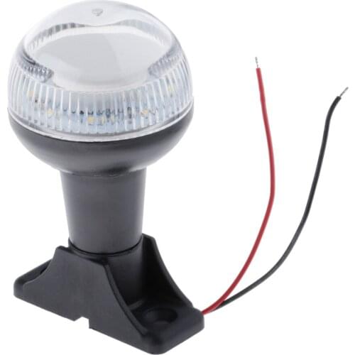 4 inch Marine Navigation Anchor Lights Fold Down Stern Pole Light All-Round 360 Degree LED Signal Lamp for Boat Yacht