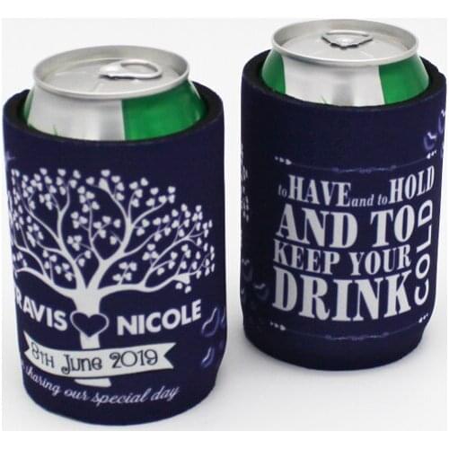 50 Pieces Stubby Holders Australia Wedding Neoprene Can Cooler Drink Beer Bottle Sleeve Stubby Holder Ice Packs Beer Can Cover