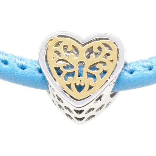 Heart Charm 925 Sterling Silver Love Hearts for Lover Fit Original Pandora Bracelet Bead Silver 925 Jewelry Valentines Day Gift