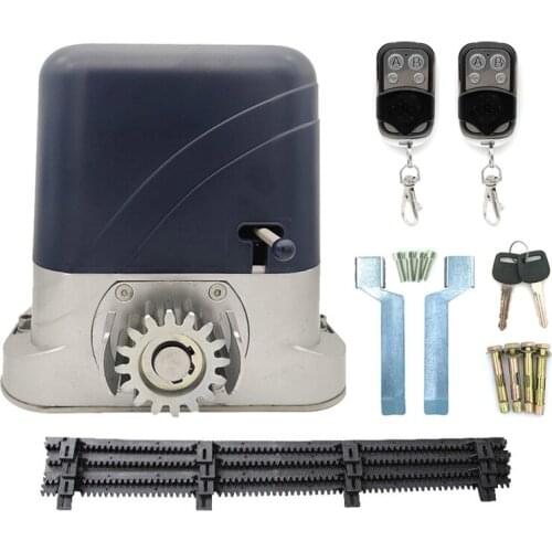 Automatic Sliding Door Opener Gear Drive with 4M Nylon Racks Remote Control Electric Sliding Gate Engine Motor Actuator Machine