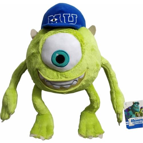 Free Shipping 32CM Monsters Mike Wazowski Plush Toy Monsters Soft Stuffed Doll for Kids Gift