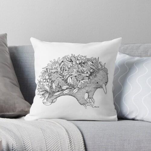 Botanical Echidna Throw Pillow Cushion Cover Polyester throw pillows case on sofa home living room car seat decor 45x45cm