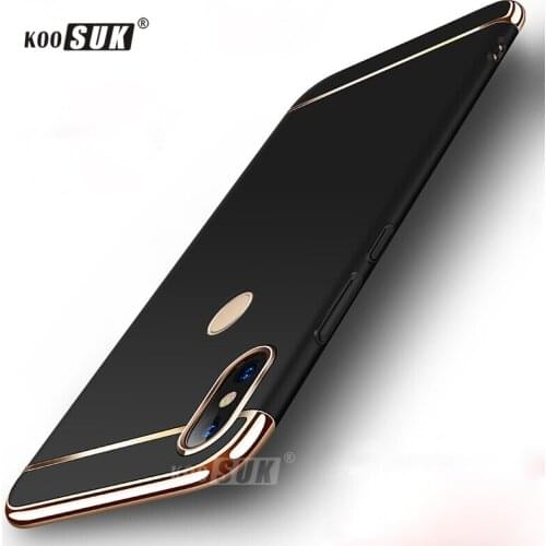Xiaomi Mi A2 MiA2 Case Mi6X Back Cover Coque Luxury Electronic Plating 3 in1 Hard PC Hybrid Case For Xiaomi 6X Phone Bags Koosuk