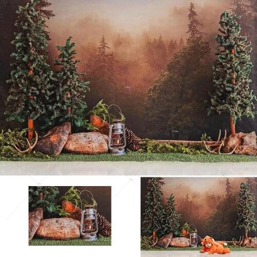 Forest Jungle Tree Adventure Theme Backdrop Newborn Baby Shower Birthday Party Wild One Photography Background Photo Studio Prop