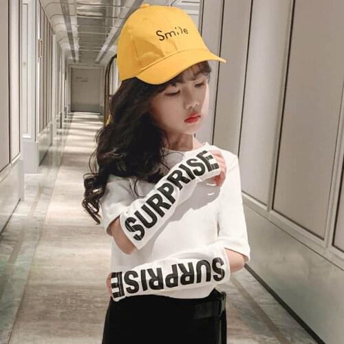 Girls' long-sleeved t-shirt autumn bottoming shirt 2020 zhongda childrens new western style little girl tops spring and autumn