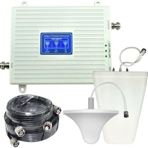 Hot sale 900mhz 1800mhz 2100mhz cell phone signal booster for 2G 3G 4G