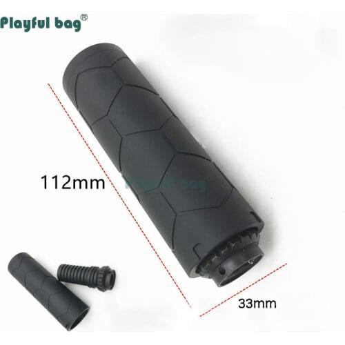 Playful bag CS Decorative silencer 14mm reverse thread honeycomb silencer Gel ball blaster accessory CS DIY toys APA07