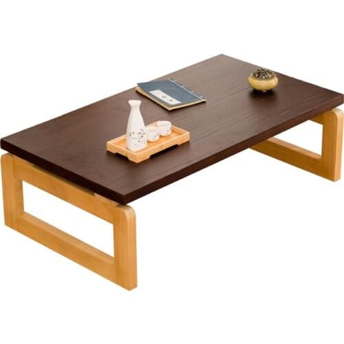 Modern Style Coffee Table Wooden Legs Foldable Rectangle 110/120cm Multi-function Wood Tea Table for Living Room Cocktail Table