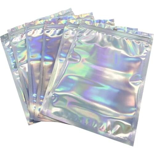 Lash Box Eyelashes Package Laser Ziplock Lash Packaging Bag DIY Gift Packing Box False Lashes Baggies Wholesale