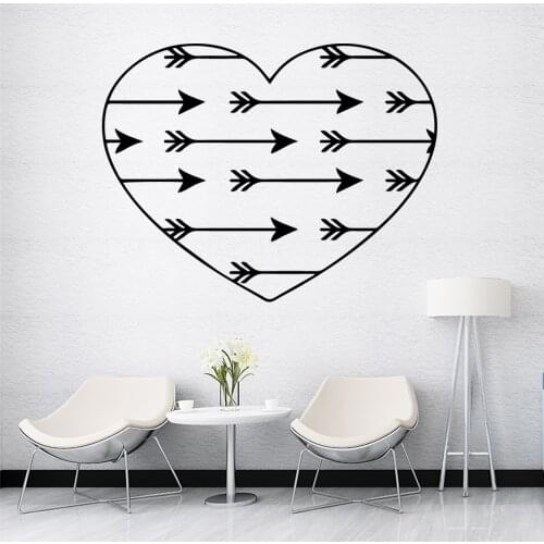 Beauty heart Wall Stickers Vinyl Waterproof Home Decoration Accessories For Kids Rooms Nursery Room Decor Wall Art Decal