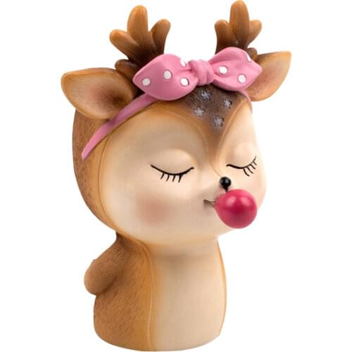 Cartoon Deer Figurine Succulent Plant Flower Pot Home Desktop Planter Vase Creative Design Succulent Pot Home Decor
