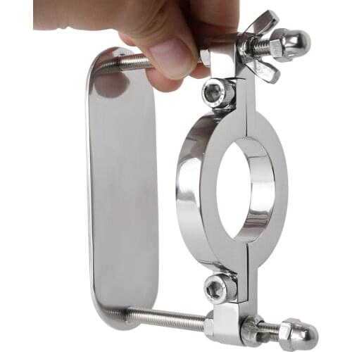STAINLESS STEEL BALL SMASHER SQUEEZER Penis CRUSHER Stainless Steel Scrotum Bondage BDSM Ball Stretcher Scrotal Fixture
