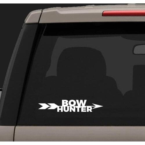 Black/Sliver Bow Hunting Sticker Car Sticker Hunting Decal Removable Waterproof Rear Window Decor S110